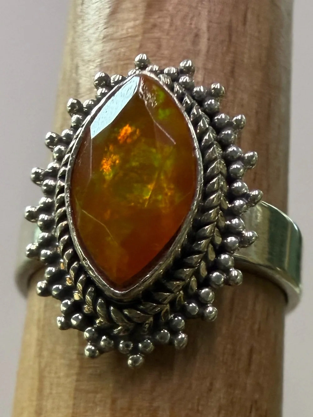 925 Vintage Opal Marquise Ring